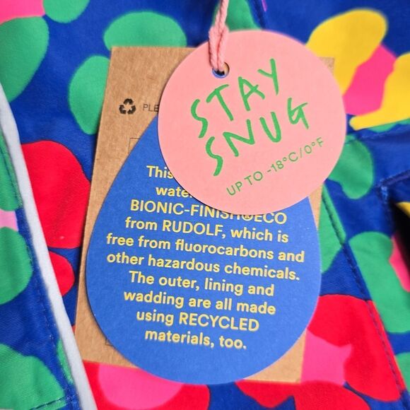 NWT Mini Boden All-weather Waterproof Coat Multi Rainbow Leopard 10-11 - Picture 6 of 7